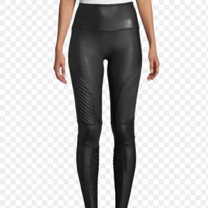 Spanx moto faux leather leggings
